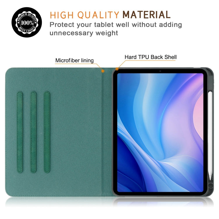 For iPad Pro 11 2024 Front Stand Smart TPU Leather Tablet Case(Green) - iPad Pro 11 2024 Cases by PMC TechLife | Online Shopping South Africa | PMC TechLife | Buy Now Pay Later Mobicred