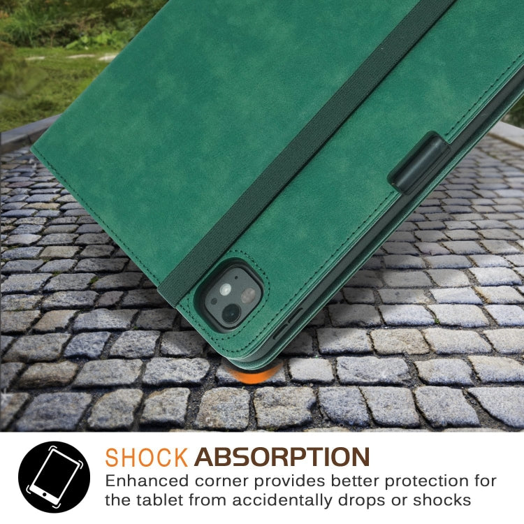 For iPad Pro 11 2024 Front Stand Smart TPU Leather Tablet Case(Green) - iPad Pro 11 2024 Cases by PMC TechLife | Online Shopping South Africa | PMC TechLife | Buy Now Pay Later Mobicred