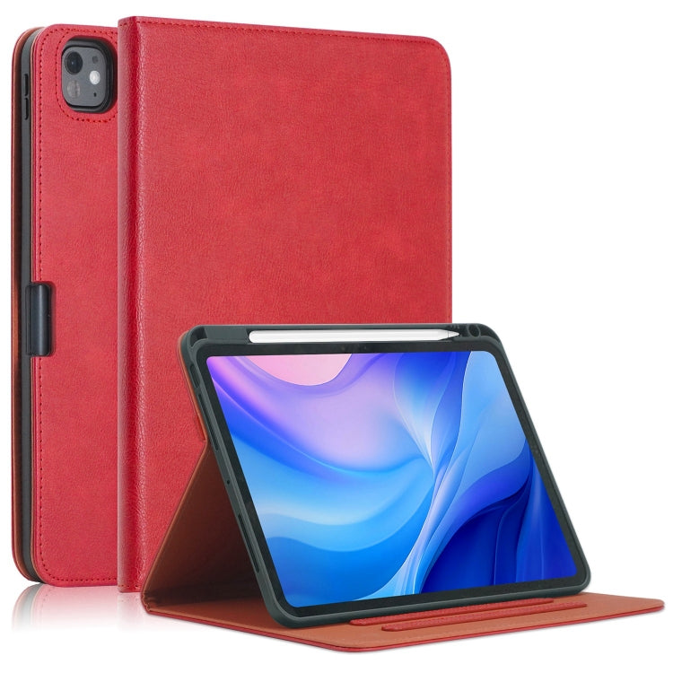 For iPad Pro 11 2024 Front Stand Smart TPU Leather Tablet Case(Red) - iPad Pro 11 2024 Cases by PMC TechLife | Online Shopping South Africa | PMC TechLife | Buy Now Pay Later Mobicred