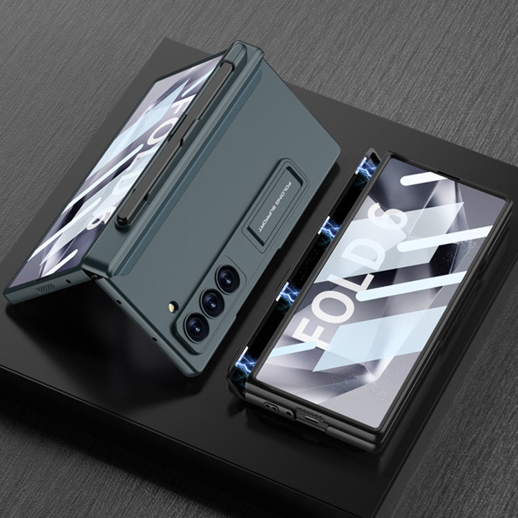 For Samsung Galaxy Z Fold6 GKK Integrated Full Coverage Magnetic Fold Phone Case with Pen Slot, Not Included Pen(Green) - free shipping - PMC Jewellery - Order now!