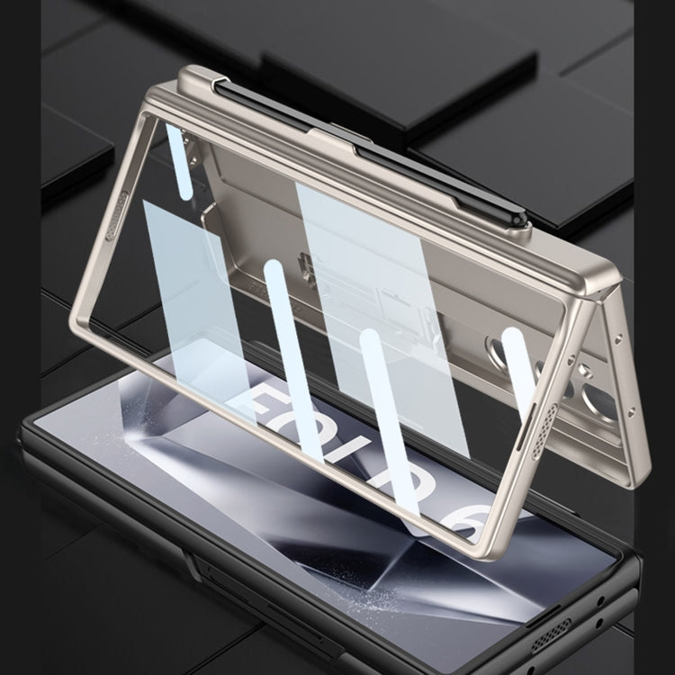 For Samsung Galaxy Z Fold6 GKK Integrated Full Coverage Magnetic Fold Phone Case with Pen Slot, Not Included Pen(Green) - free shipping - PMC Jewellery - Order now!