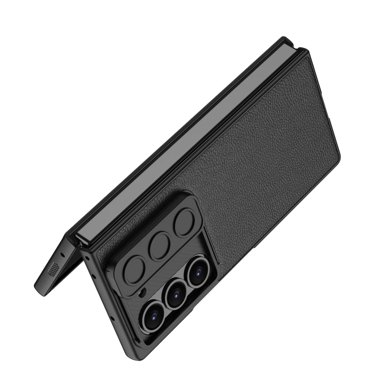 For Samsung Galaxy Z Fold6 GKK Integrated Ultra-thin Sliding Window Leather Phone Case(Silver) - free shipping - PMC Jewellery - Order now!