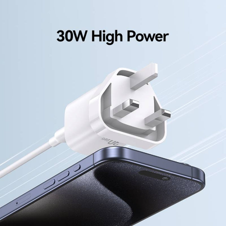 USAMS CC253 30W USB-C / Type-C GaN Fast Charger, UK Plug(Black) - USB Charger by USAMS | Online Shopping South Africa | PMC TechLife | Buy Now Pay Later Mobicred