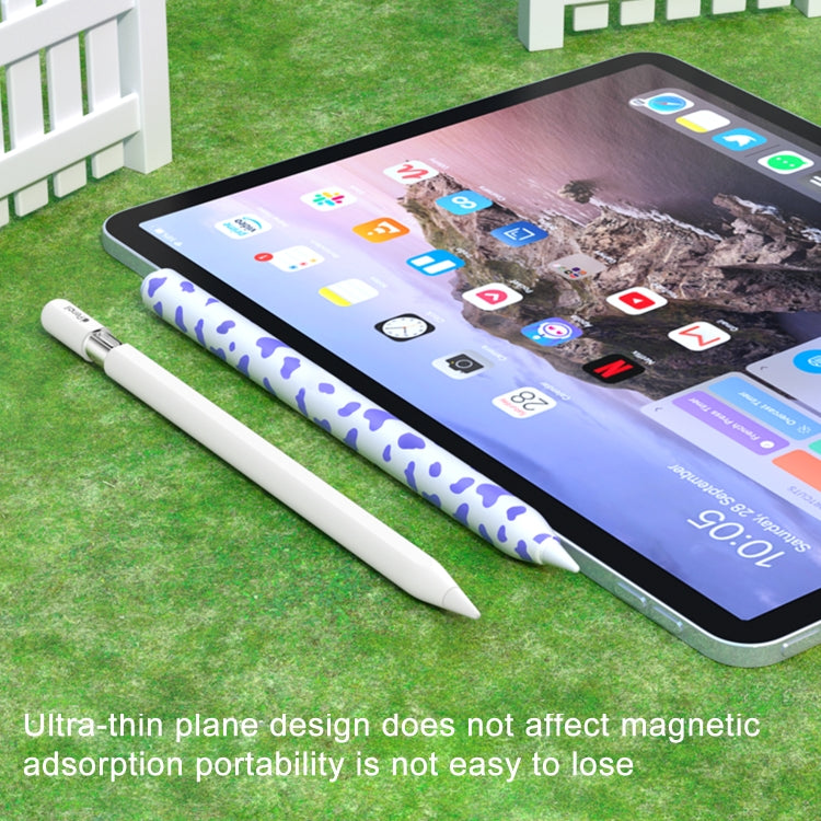 For Apple Pencil USB-C Cow Pattern Stylus Silicone Protective Cover(Purple) - Pencil Accessories by PMC Jewellery | Online Shopping South Africa | PMC Jewellery | Buy Now Pay Later Mobicred