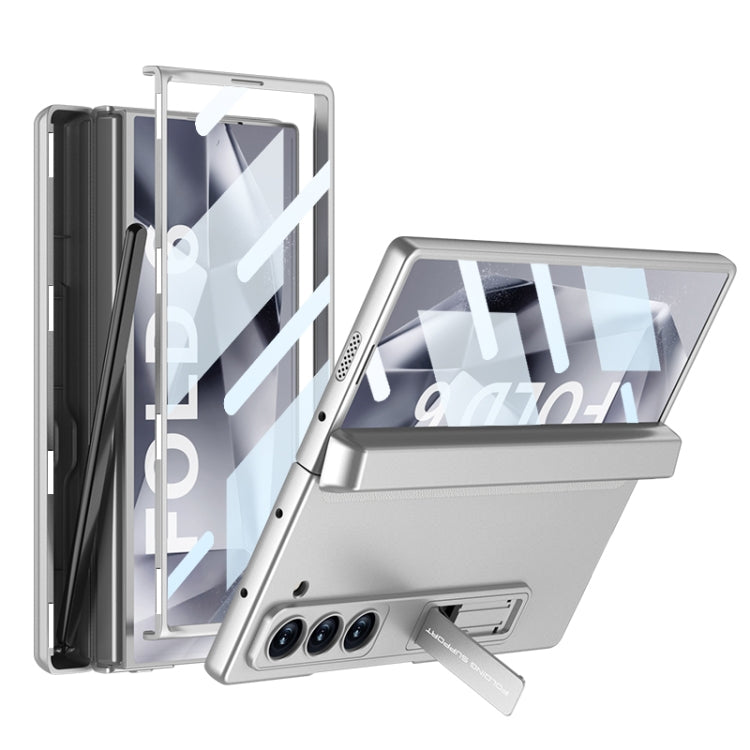 For Samsung Galaxy Z Fold6 GKK Integrated Magnetic Full Coverage Flip Phone Case with Pen Box, Not Included Pen(Silver) - free shipping - PMC Jewellery - Order now!