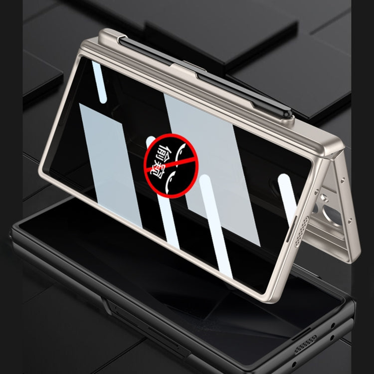 For Samsung Galaxy Z Fold6 GKK Integrated Anti Peep Full Coverage Magnetic Fold Phone Case with Pen Slot, Not Included Pen(Grey) - free shipping - PMC Jewellery - Order now!