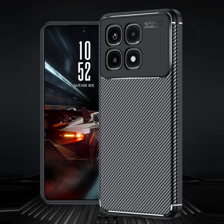 For Redmi K70 Ultra Carbon Fiber Texture Shockproof TPU Phone Case(Black) - free shipping - PMC Jewellery - Order now!