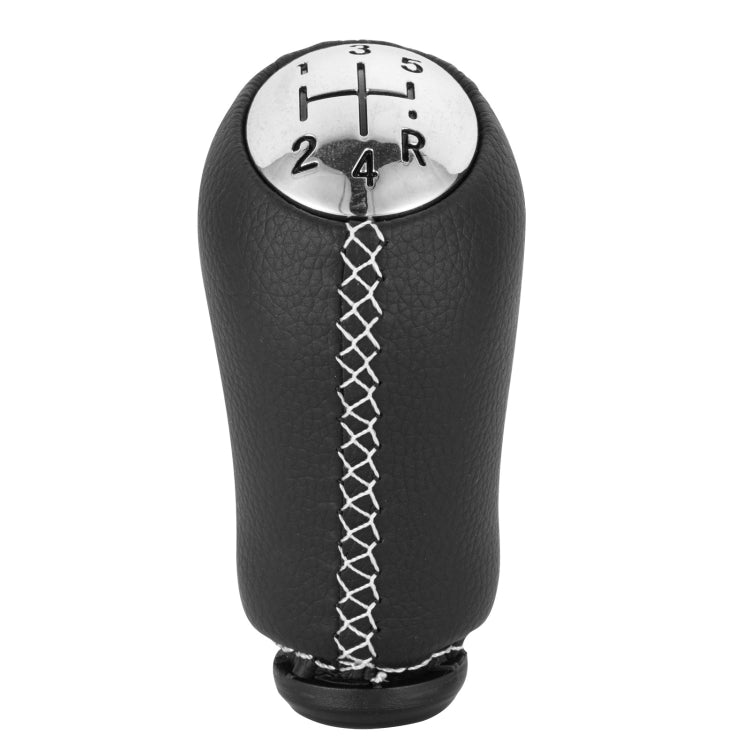 For Renault Clio III MK3 Car Gear Lever Knob Leather Gear Shift Knob(White) - Shift Knob by PMC TechLife | Online Shopping South Africa | PMC TechLife | Buy Now Pay Later Mobicred