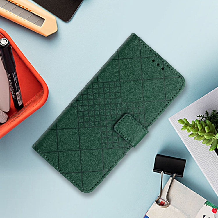 For Samsung Galaxy S25 Ultra 5G Rhombic Grid Texture Leather Phone Case(Green) - Galaxy S25 Ultra 5G Cases by PMC Jewellery | Online Shopping South Africa | PMC Jewellery | Buy Now Pay Later Mobicred