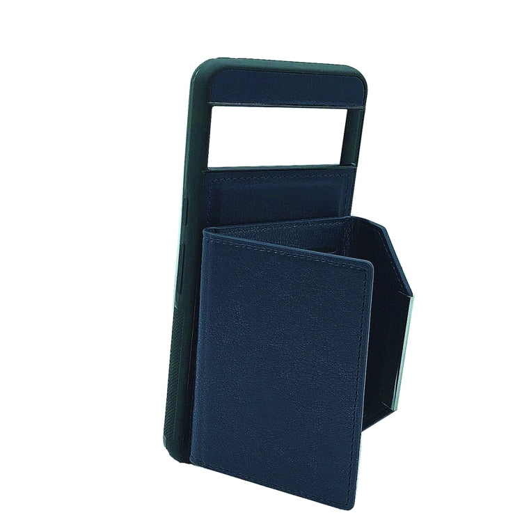 For Google Pixel 9 Pro XL Solid Color Metal Buckle Card Slots Bag Phone Case(Blue) - Google Cases by PMC TechLife | Online Shopping South Africa | PMC TechLife | Buy Now Pay Later Mobicred