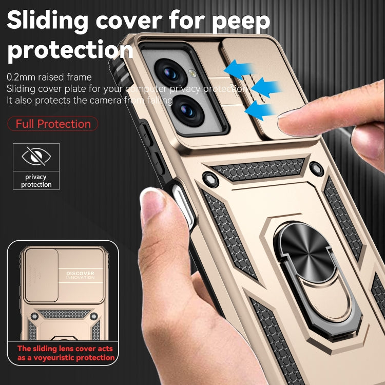 For Motorola Moto G Power 5G 2024 Sliding Camshield Holder Phone Case(Gold) - Motorola Cases by PMC Jewellery | Online Shopping South Africa | PMC Jewellery | Buy Now Pay Later Mobicred