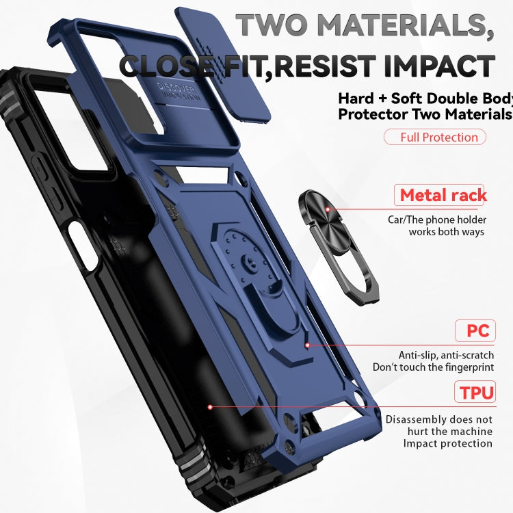 For Motorola Moto G Power 5G 2024 Sliding Camshield Holder Phone Case(Blue) - free shipping - PMC Jewellery - Order now!