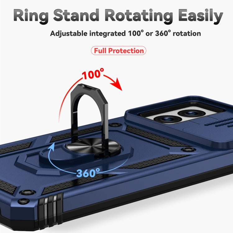 For Motorola Moto G Power 5G 2024 Sliding Camshield Holder Phone Case(Blue) - free shipping - PMC Jewellery - Order now!