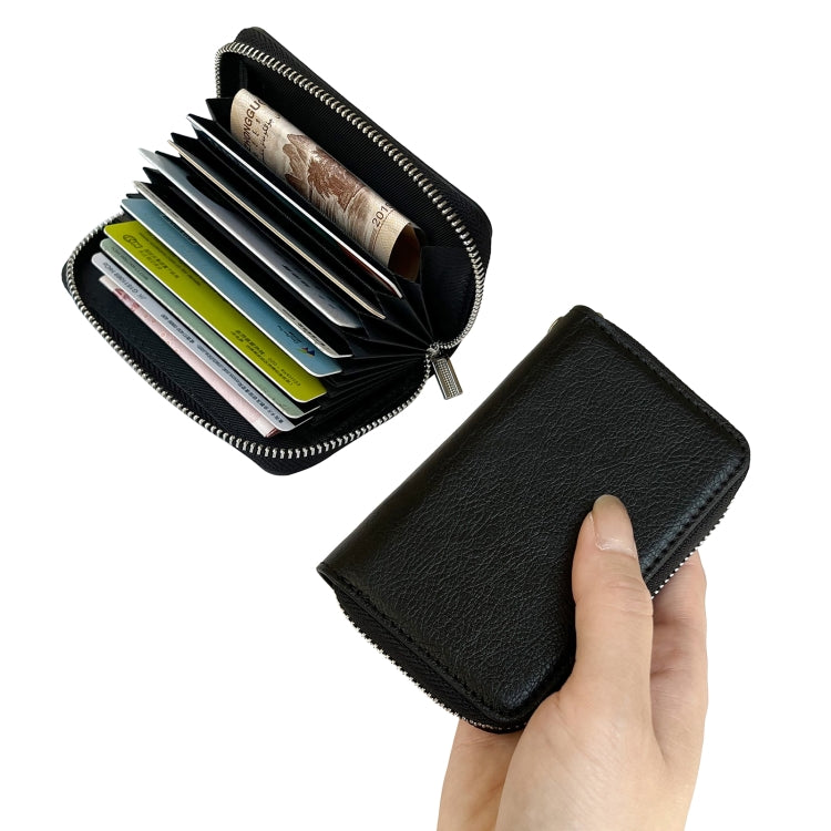 For Google Pixel 9 / 9 Pro Solid Color Zipper 11-Card Slots Bag Phone Case with Lanyard(Black) - Google Cases by PMC TechLife | Online Shopping South Africa | PMC TechLife | Buy Now Pay Later Mobicred