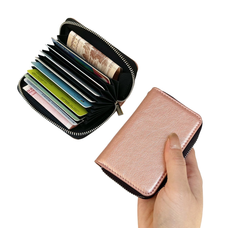 For Google Pixel 8 Solid Color Zipper 11-Card Slots Bag Phone Case with Lanyard(Rose Gold) - Google Cases by PMC TechLife | Online Shopping South Africa | PMC TechLife | Buy Now Pay Later Mobicred