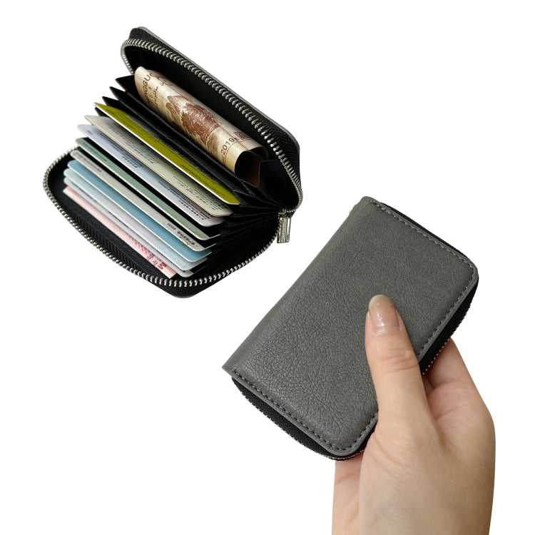 For Google Pixel 7a Solid Color Zipper 11-Card Slots Bag Phone Case with Lanyard(Grey) - Google Cases by PMC TechLife | Online Shopping South Africa | PMC TechLife | Buy Now Pay Later Mobicred