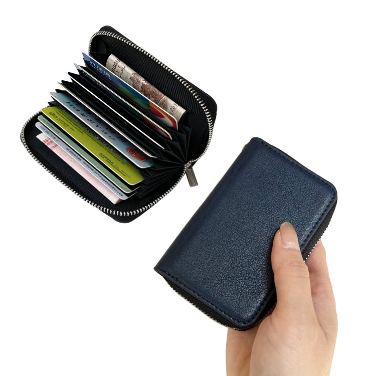 For Google Pixel 6 Pro Solid Color Zipper 11-Card Slots Bag Phone Case with Lanyard(Blue) - Google Cases by PMC TechLife | Online Shopping South Africa | PMC TechLife | Buy Now Pay Later Mobicred