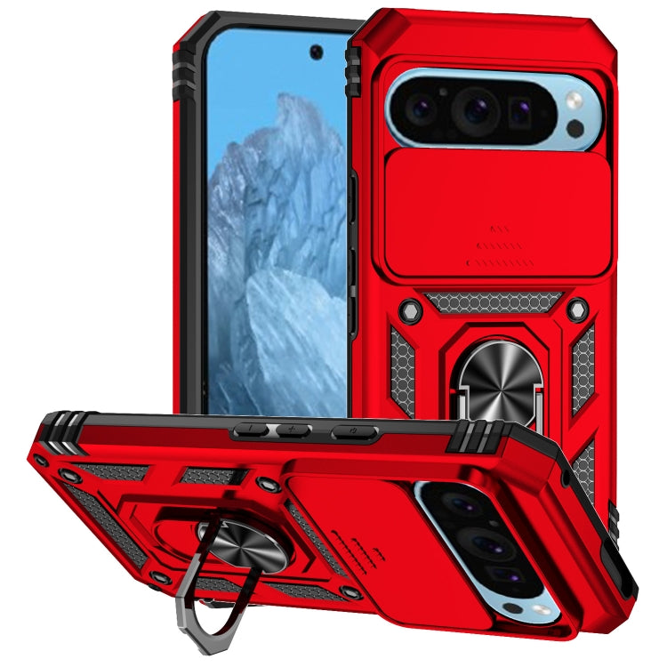 For Google Pixel 9 Sliding Camshield Holder Phone Case(Red) - Google Cases by PMC TechLife | Online Shopping South Africa | PMC TechLife | Buy Now Pay Later Mobicred