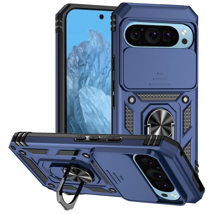 For Google Pixel 9 Sliding Camshield Holder Phone Case(Blue) - Google Cases by PMC TechLife | Online Shopping South Africa | PMC TechLife | Buy Now Pay Later Mobicred