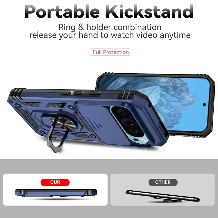 For Google Pixel 9 Sliding Camshield Holder Phone Case(Blue) - Google Cases by PMC TechLife | Online Shopping South Africa | PMC TechLife | Buy Now Pay Later Mobicred
