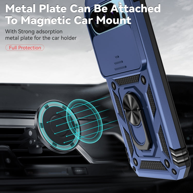 For Google Pixel 9 Sliding Camshield Holder Phone Case(Blue) - Google Cases by PMC TechLife | Online Shopping South Africa | PMC TechLife | Buy Now Pay Later Mobicred