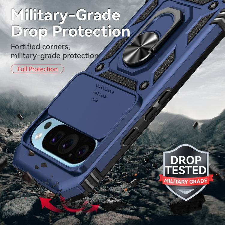 For Google Pixel 9 Sliding Camshield Holder Phone Case(Blue) - Google Cases by PMC TechLife | Online Shopping South Africa | PMC TechLife | Buy Now Pay Later Mobicred