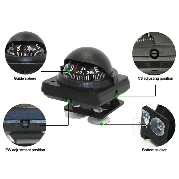 Nisa LC380 Car Compass Ball Car Decoration - Clocks & Car Meters by PMC TechLife | Online Shopping South Africa | PMC TechLife | Buy Now Pay Later Mobicred