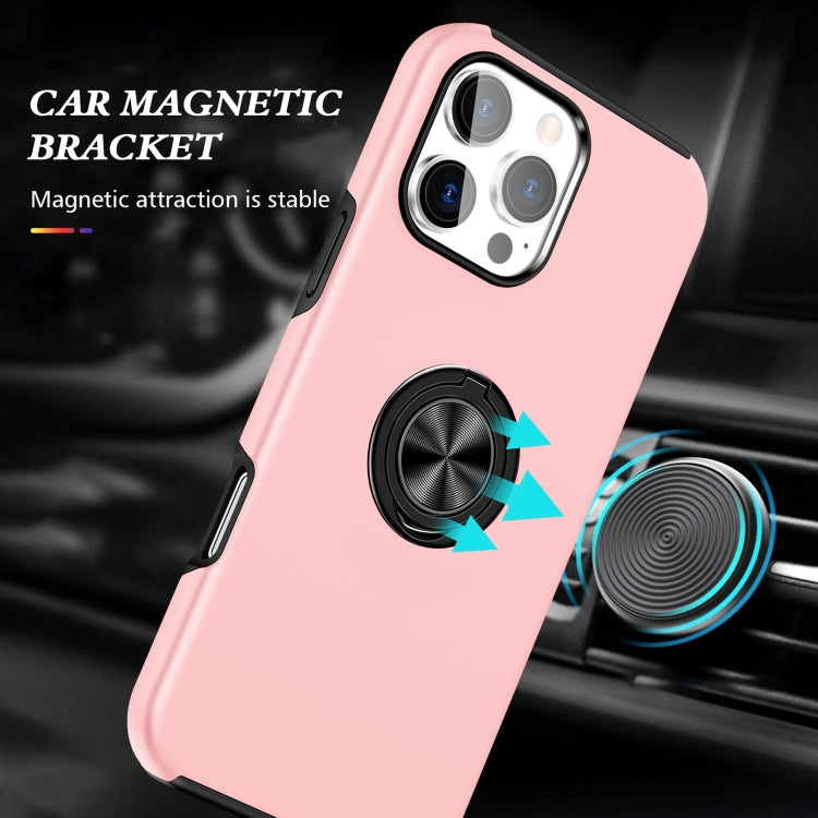 For iPhone 16 Magnetic Ring Holder Phone Case(Rose Gold) - iPhone 16 Cases by PMC TechLife | Online Shopping South Africa | PMC TechLife | Buy Now Pay Later Mobicred