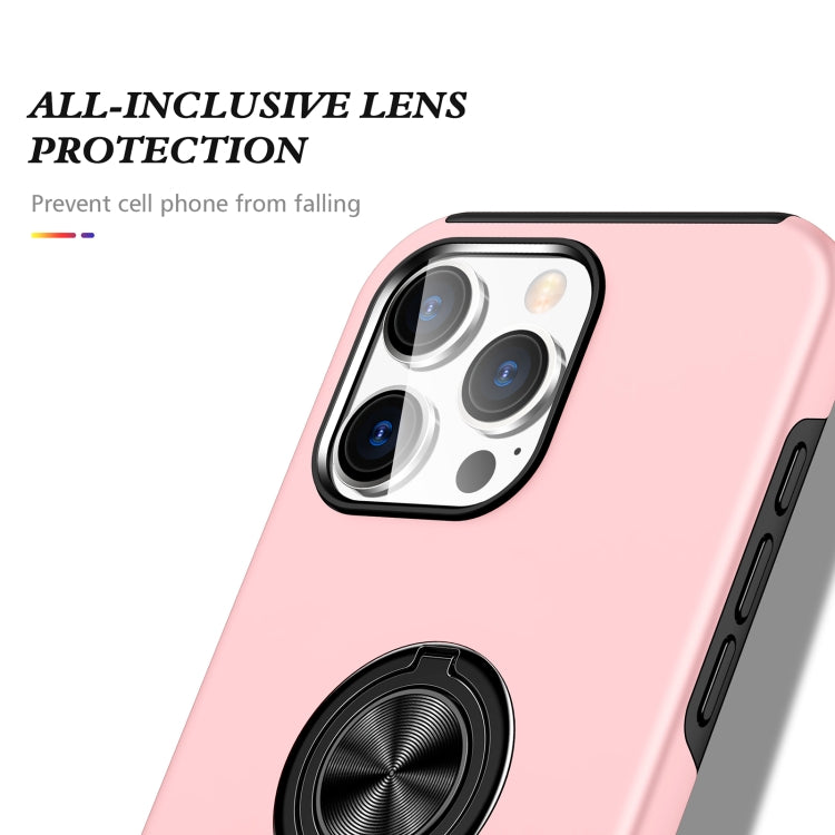 For iPhone 16 Magnetic Ring Holder Phone Case(Rose Gold) - iPhone 16 Cases by PMC TechLife | Online Shopping South Africa | PMC TechLife | Buy Now Pay Later Mobicred