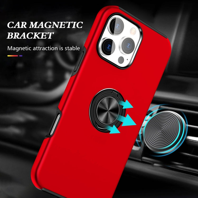 For iPhone 16 Pro Magnetic Ring Holder Phone Case(Red) - iPhone 16 Pro Cases by PMC TechLife | Online Shopping South Africa | PMC TechLife | Buy Now Pay Later Mobicred