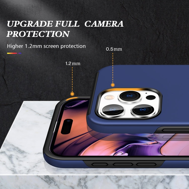For iPhone 16 Pro Max Magnetic Ring Holder Phone Case(Navy Blue) - iPhone 16 Pro Max Cases by PMC TechLife | Online Shopping South Africa | PMC TechLife | Buy Now Pay Later Mobicred