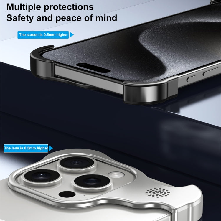 For iPhone 13 Pro Max Aromatherapy Alloy Frameless Phone Case(Silver) - iPhone 13 Pro Max Cases by PMC Jewellery | Online Shopping South Africa | PMC Jewellery | Buy Now Pay Later Mobicred