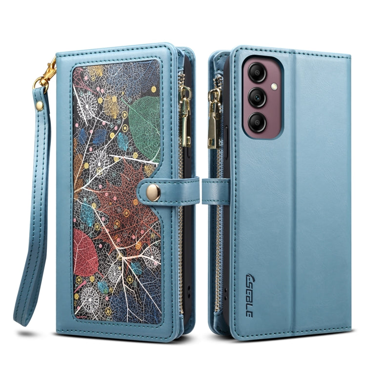 For Samsung Galaxy S25 5G ESEBLE Star Series Lanyard Zipper Wallet RFID Leather Case(Blue) - free shipping - PMC Jewellery - Order now!