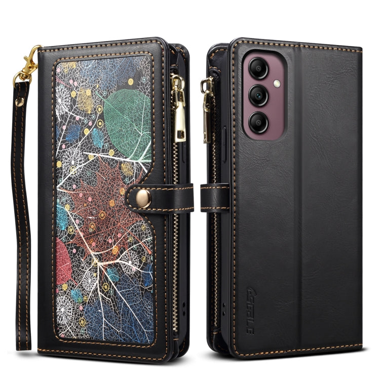 For Samsung Galaxy S25+ 5G ESEBLE Star Series Lanyard Zipper Wallet RFID Leather Case(Black) - free shipping - PMC Jewellery - Order now!