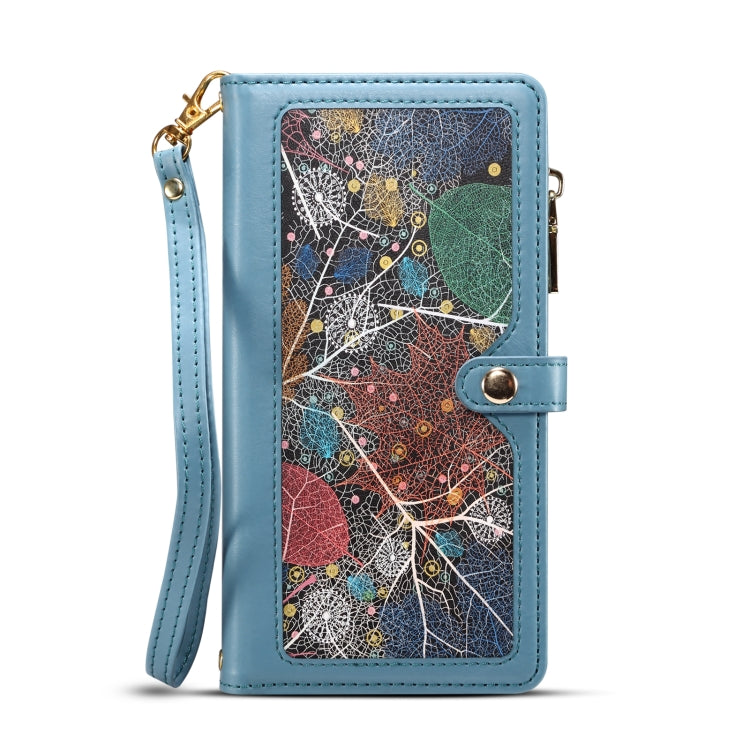 For Samsung Galaxy S25 Ultra 5G ESEBLE Star Series Lanyard Zipper Wallet RFID Leather Case(Blue) - free shipping - PMC Jewellery - Order now!
