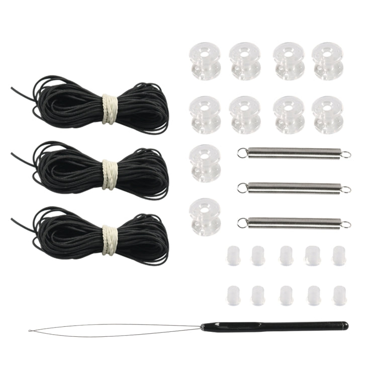 27pcs / Set RV / Yacht Pleated Shade Accessories Pull Cord Double Wheel Plug Spring(Black) - free shipping - PMC TechLife - Order now!
