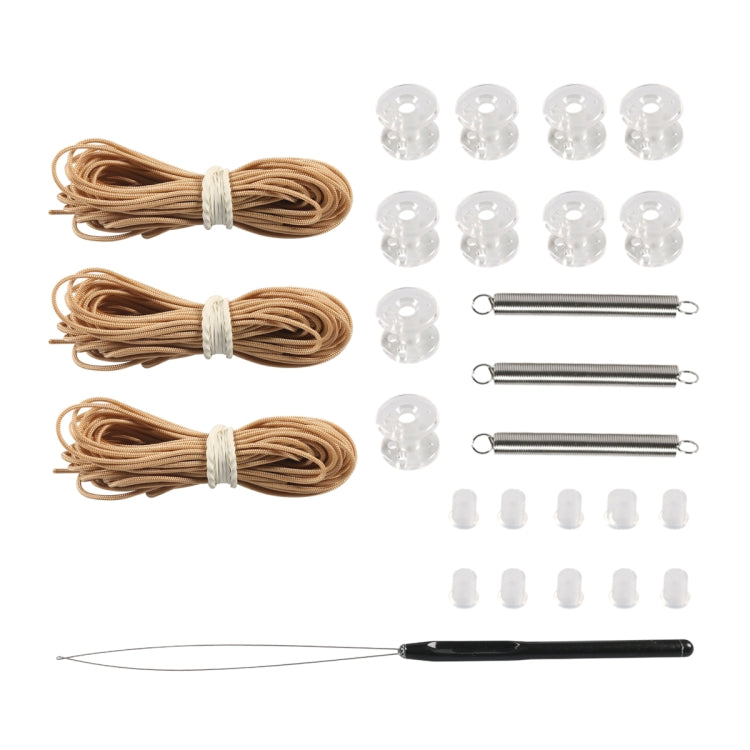 27pcs / Set RV / Yacht Pleated Shade Accessories Pull Cord Double Wheel Plug Spring(Brown) - Hand Tool Sets by PMC TechLife | Online Shopping South Africa | PMC TechLife | Buy Now Pay Later Mobicred