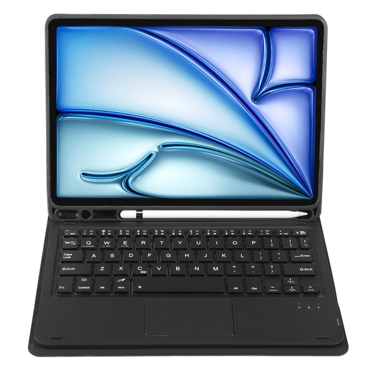 For iPad Air 11 2024 / Air 5 10.9 A098B-A Detachable Ultra-Thin Bluetooth Touch Keyboard Leather Tablet Case with Pen Slot(Black) - For iPad Air by PMC TechLife | Online Shopping South Africa | PMC TechLife | Buy Now Pay Later Mobicred