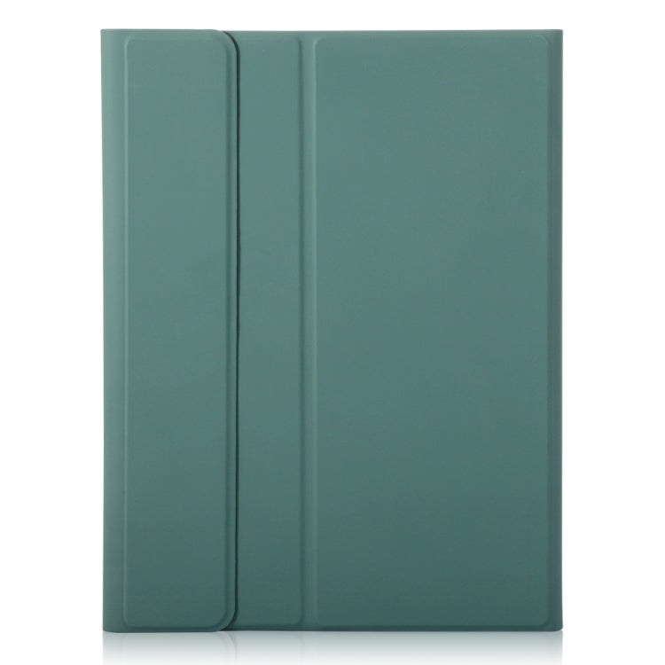 For iPad Air 11 2025 / 2024 / Air 5 10.9 / Air 4 A098B-A Detachable Ultra-Thin Bluetooth Touch Keyboard Leather Tablet Case with Pen Slot(Dark Green) - For iPad Air by PMC Jewellery | Online Shopping South Africa | PMC Jewellery | Buy Now Pay Later Mobicred