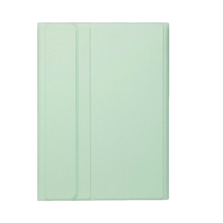 For iPad Air 11 2025 / 2024 / Air 5 10.9 / Air 4 A098B-A Detachable Ultra-Thin Bluetooth Touch Keyboard Leather Tablet Case with Pen Slot(Light Green) - For iPad Air by PMC Jewellery | Online Shopping South Africa | PMC Jewellery | Buy Now Pay Later Mobicred