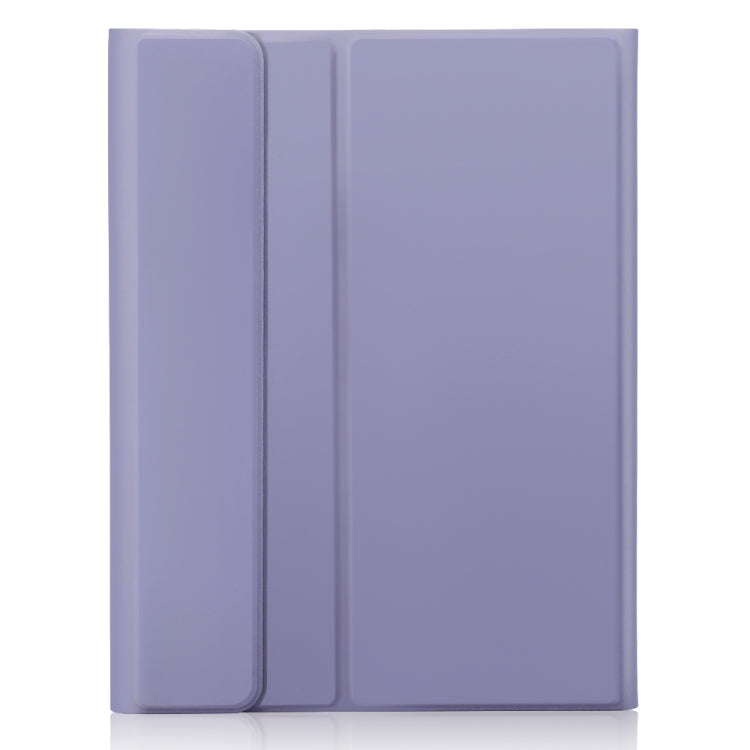 For iPad Air 11 2025 / 2024 / Air 5 10.9 / Air 4 A098B-A Detachable Ultra-Thin Bluetooth Touch Keyboard Leather Tablet Case with Pen Slot(Purple) - For iPad Air by PMC Jewellery | Online Shopping South Africa | PMC Jewellery | Buy Now Pay Later Mobicred