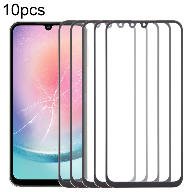 For Samsung Galaxy A24 4G SM-A245F 10pcs Front Screen Outer Glass Lens with OCA Optically Clear Adhesive - free shipping - PMc TechLife - Order now!