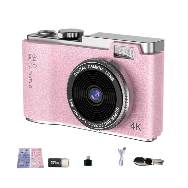 LK003 2.4 inch Dual-lens 4K HD CCD Camera Retro Kids Camera(Pink) - free shipping - PMC Jewellery - Order now!