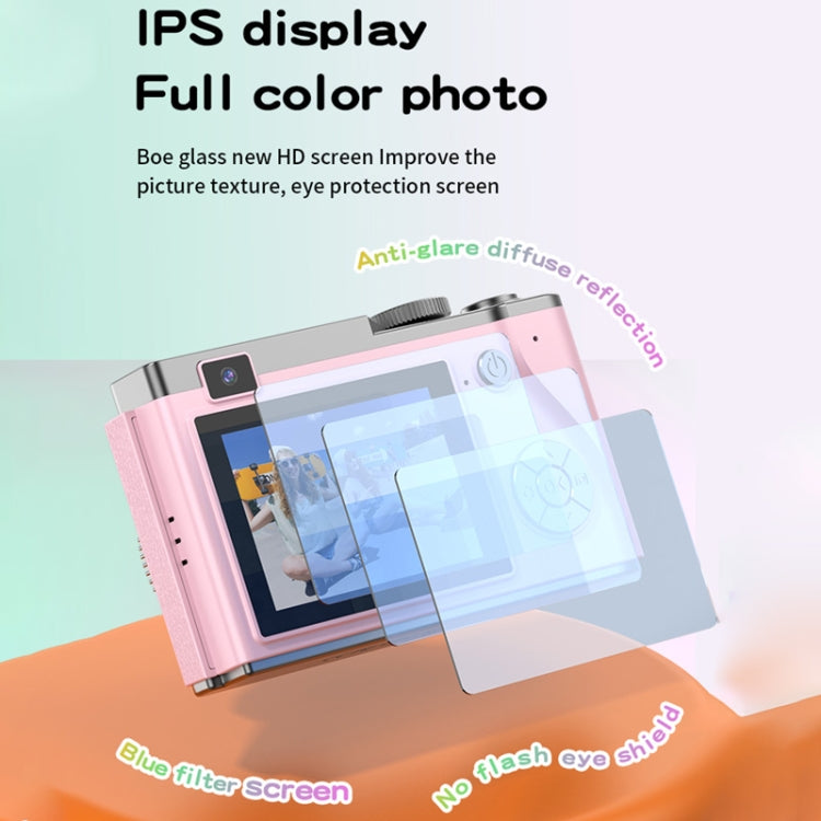 LK003 2.4 inch Dual-lens 4K HD CCD Camera Retro Kids Camera(Pink) - free shipping - PMC Jewellery - Order now!