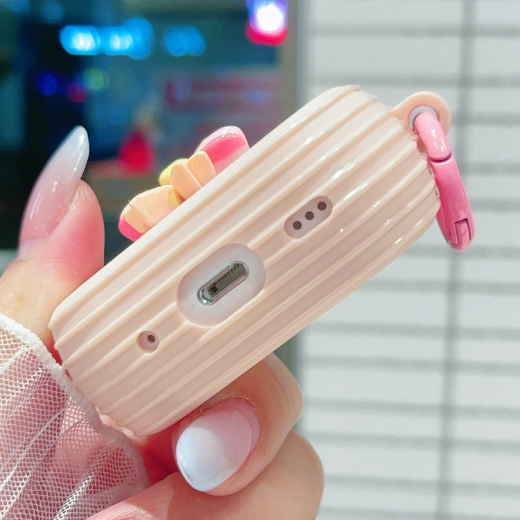 For AirPods 2 / 1 3D Love Bowknot Bluetooth Earphone Protective Case(Pink) - For AirPods 1/2 by PMC Jewellery | Online Shopping South Africa | PMC Jewellery | Buy Now Pay Later Mobicred