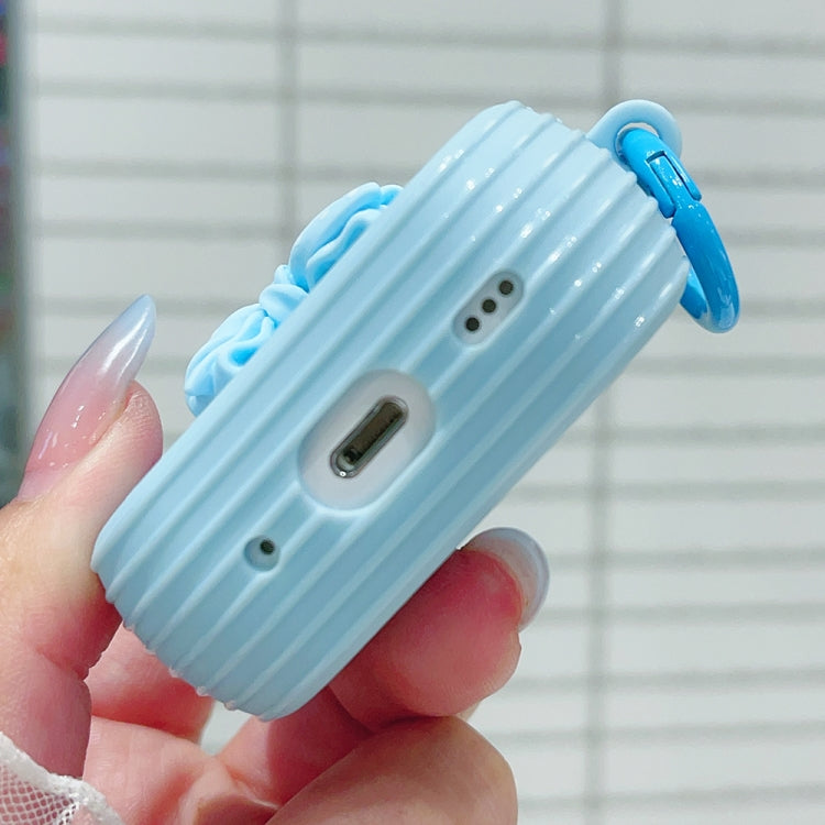 For AirPods Pro 2 3D Dot Bowknot Bluetooth Earphone Protective Case(Blue) - For AirPods Pro 2 by PMC Jewellery | Online Shopping South Africa | PMC Jewellery | Buy Now Pay Later Mobicred