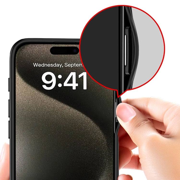 For iPhone 16 Pro Max Armor Clear TPU Hard PC Phone Case(Matte Black) - iPhone 16 Pro Max Cases by PMC TechLife | Online Shopping South Africa | PMC TechLife | Buy Now Pay Later Mobicred