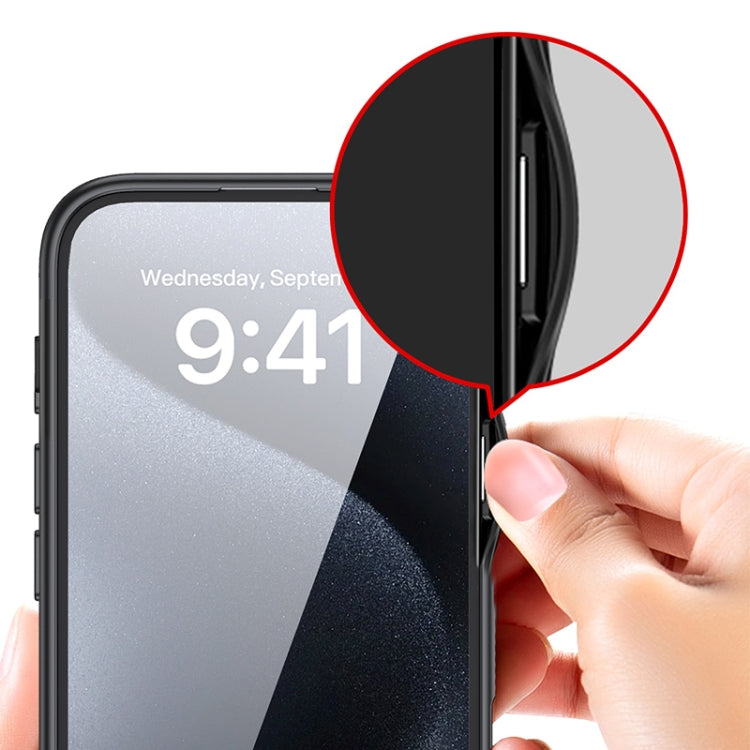 For iPhone 16 Armor Clear TPU Hard PC Phone Case(Matte Black) - iPhone 16 Cases by PMC TechLife | Online Shopping South Africa | PMC TechLife | Buy Now Pay Later Mobicred