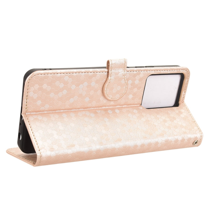 For Blackview Oscal Modern 8 / Color 8 Honeycomb Dot Texture Leather Phone Case(Gold) - More Brand by PMC TechLife | Online Shopping South Africa | PMC TechLife | Buy Now Pay Later Mobicred