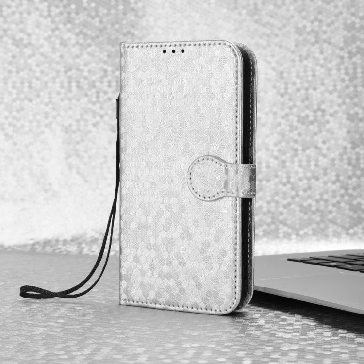 For Blackview Oscal Modern 8 / Color 8 Honeycomb Dot Texture Leather Phone Case(Silver) - More Brand by PMC TechLife | Online Shopping South Africa | PMC TechLife | Buy Now Pay Later Mobicred